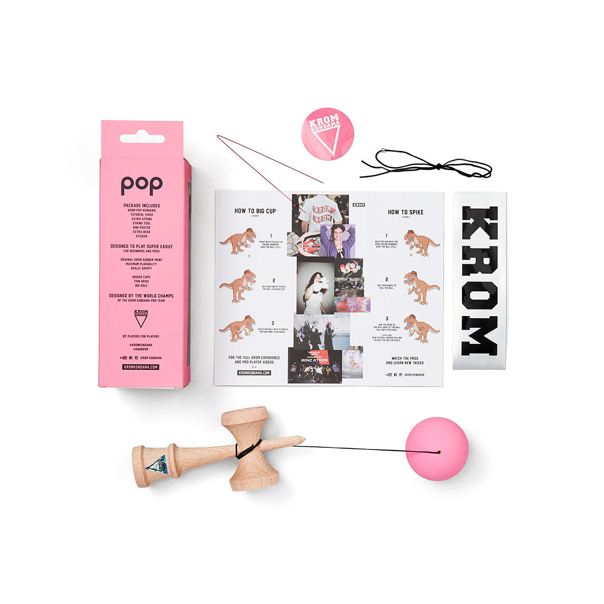 KROM POP GUMMI ROSA 
